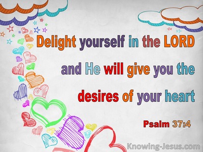 Psalm 37:4 Delight Yourself In The Lord (white)